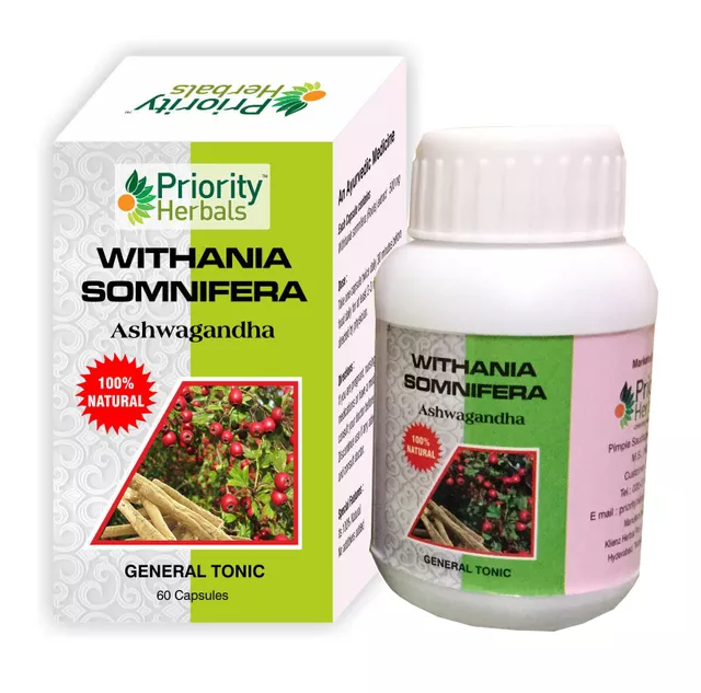 Priority Herbals Withuania Somnifera Capsules (60 Capsules)