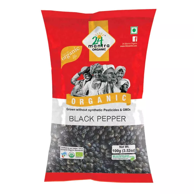 24 Mantra Organic Black Pepper (100gm)