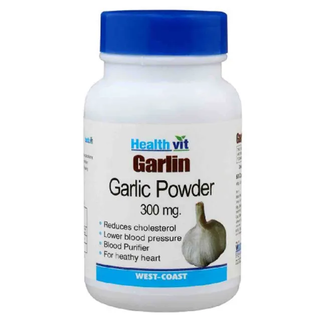 HealthVit Garlin Garlic Powder 300mg (2 X 60 Capsules)