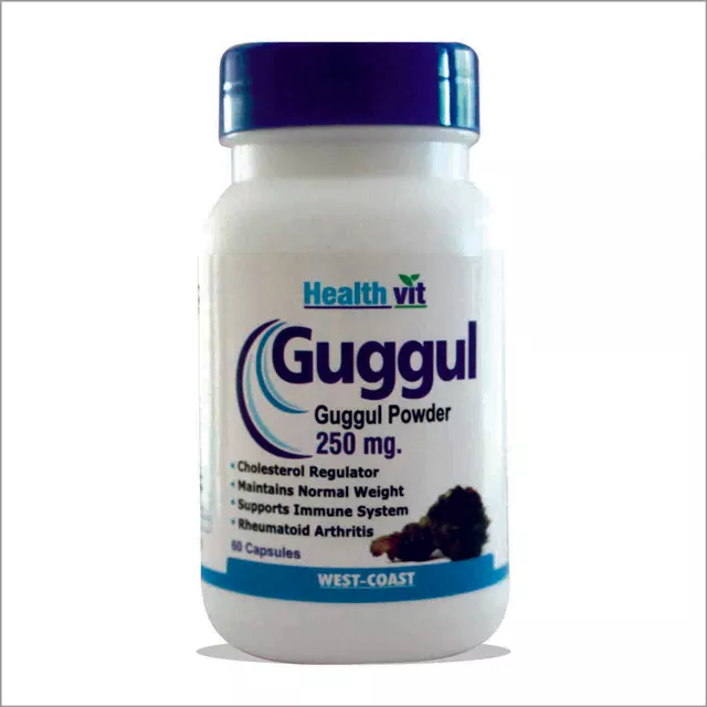 HealthVit Guggul Powder 250mg (2 X 60 Capsules)
