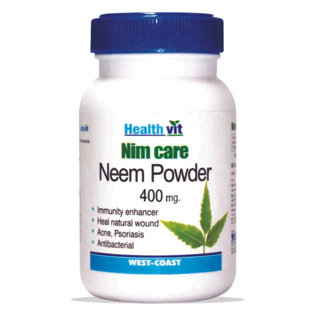 HealthVit Nim Care Neem Powder 400mg (2 X 60 Capsules)