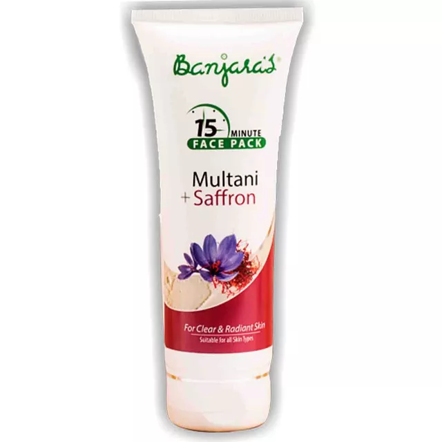 Banjara's 15 Minute Face Pack - Multani + Saffron (2 X 100gm)