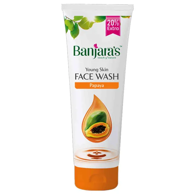 Banjara's Young Skin Face Wash - Papaya (2 X 100gm)