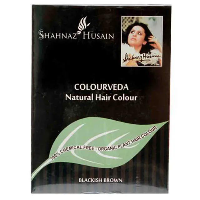 Shahnaz Husain Colourveda Natural Hair Colour Blackish Brown Powder (100gm)