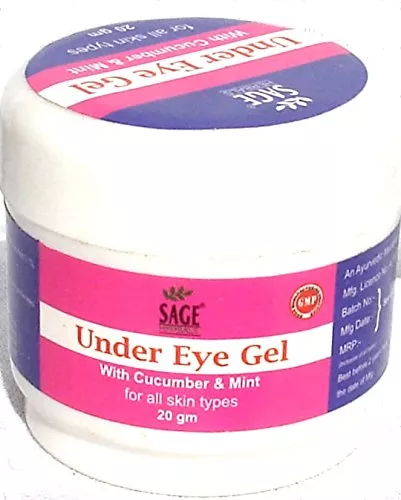 Sage Herbals Under Eye Gel With Cucumber & Mint (2 X 20gm)
