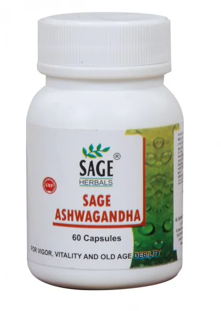 Sage Herbals Ashwagandha Capsules (60 Capsules)