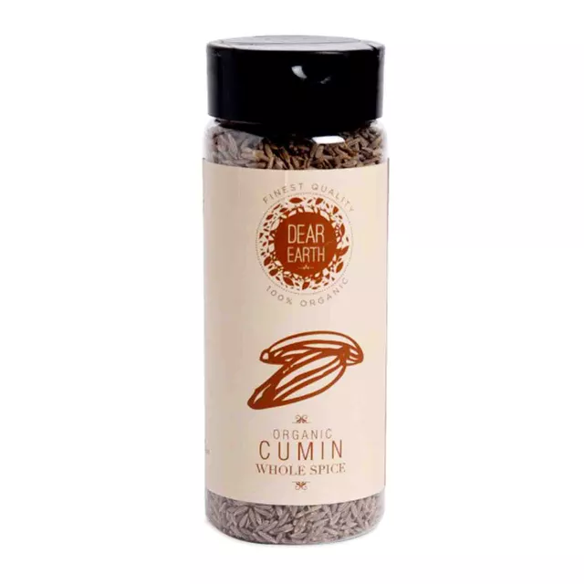 Dear Earth Organic Cumin Whole Spice (3 X 100gm Pieces)