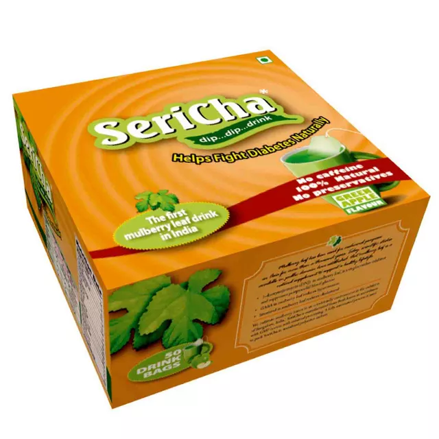 Sericha Organic Mulberry Leaf Drink Green Apple (2gm X 50 Sachets)