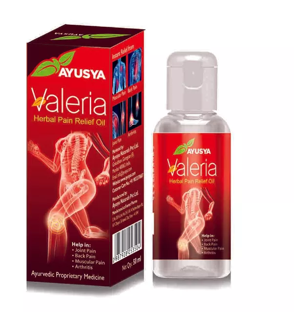 Ayusya Naturals Valeria Herbal Pain Relief Oil (60ml)