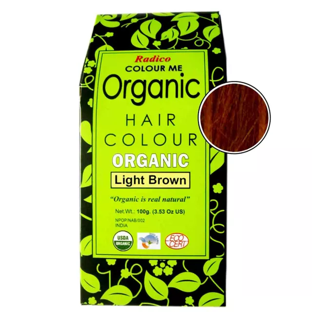 Radico Organic Hair Color Light Brown Powder (100gm)