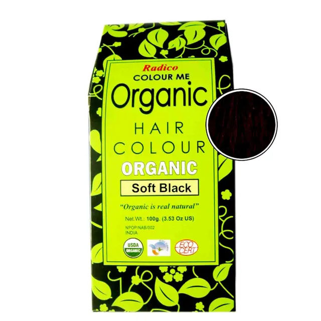 Radico Organic Hair Color Soft Black Powder (100gm)