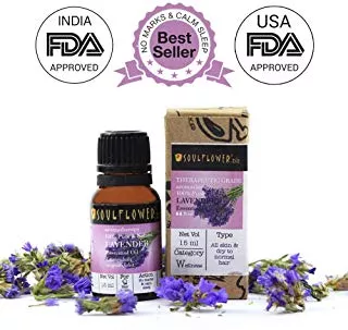 Soulflower Lavender Essential Oil for Hair and Skin (15ml)
