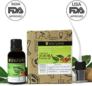 Soulflower Jojoba Oil for Skin Natural Make Up Remover (30ml)