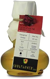 Soulflower Rose Geranium Aroma Massage Oil (90ml)