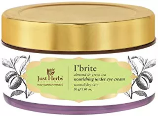 Just Herbs l'Brite Almond-Green Tea Nourishing Under Eye Night Cream (50gm)