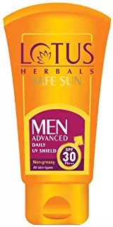 Lotus Herbals Safe Sun Men Advanced Daily UV Shield SPF 30 PA+++ (100gm)