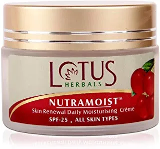 Lotus Herbals NUTRAMOIST Skin Renewal Daily Moisturising Creme SPF-25 (50gm)