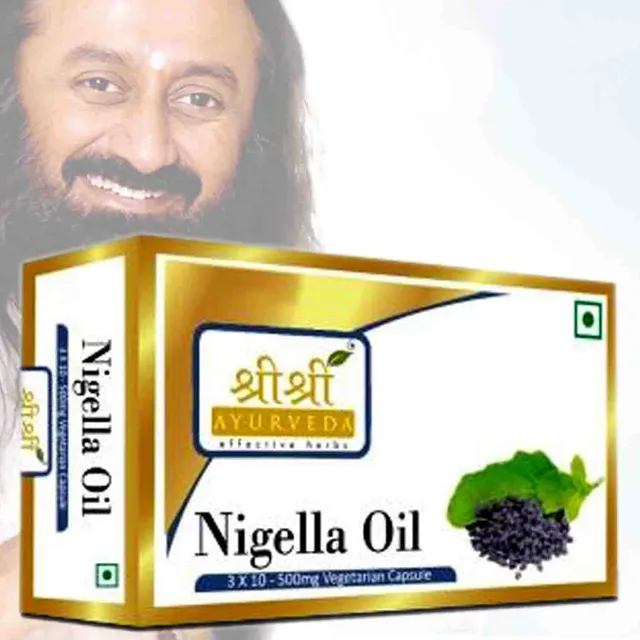 Sri Sri Sattva Nigella Oil 500mg (3 X 10 Vegcapsules)