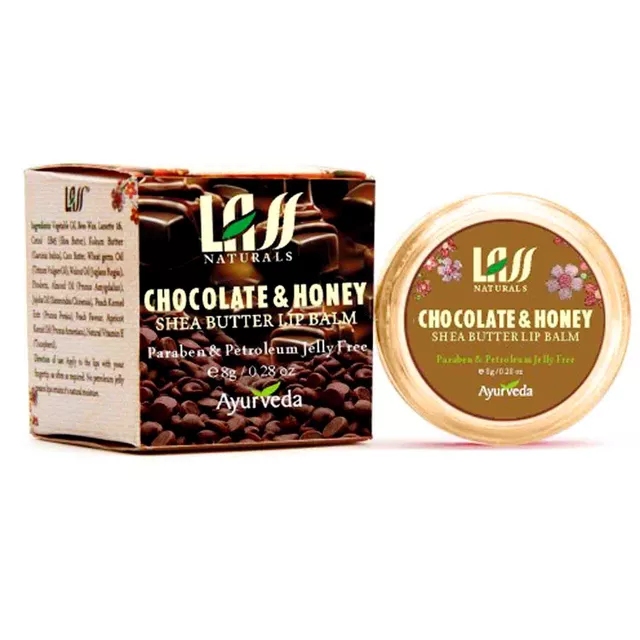 LASS Naturals Chocolate & Honey Shea Butter Lip Balm (2 X 8gm)