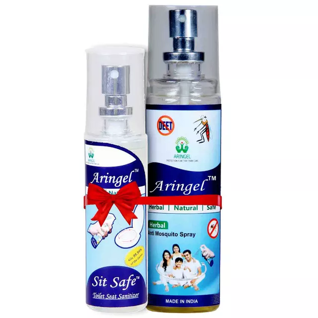 Aringel Sit Safe Toilet Seat Sanitizer + Anti Mosquito Spray (100ml + 50ml)
