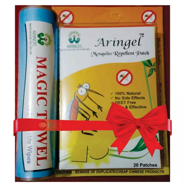 Aringel Mosquito Repellent Patch 1st Gen + Magic Towel (20 Patches + 10 Wipes)