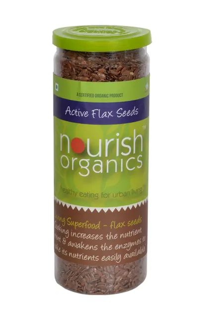 Nourish Organics Active Flax Seeds (200gm)