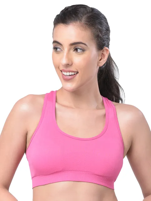 Sport Sun Pink Seamless Bra For Women's