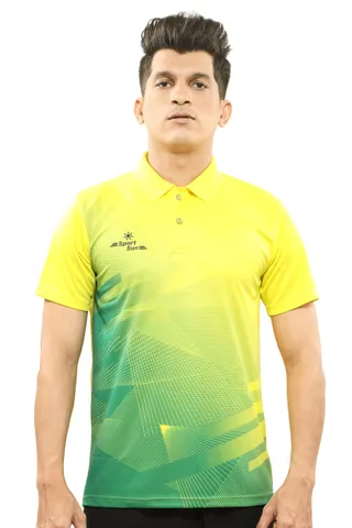 Sport Sun Yellow Men's Sublimation Polo T-shirt