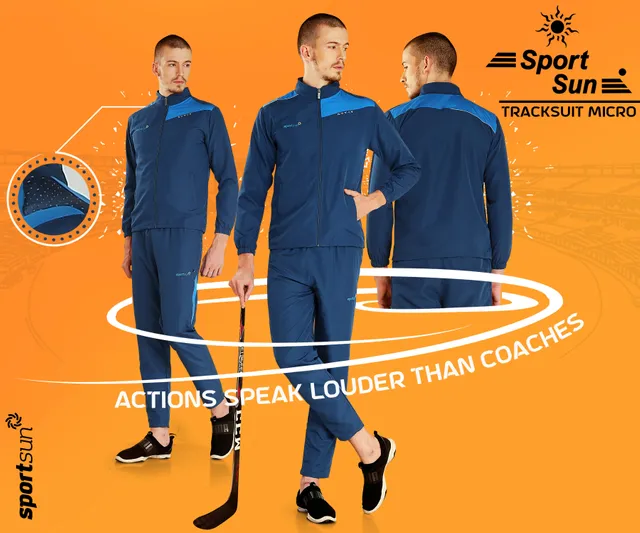 Sport Sun Solid Men Micro Poly Track Suit  Airforce 1190