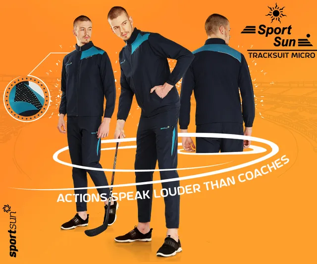 Sport Sun Solid Men Micro Poly Track Suit Navy Blue 1190