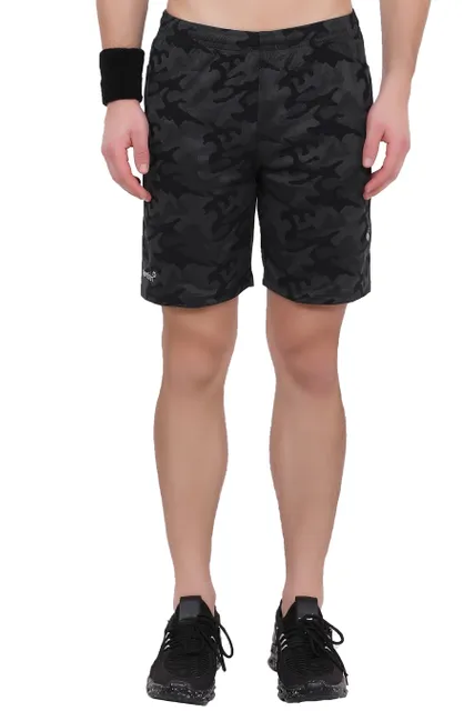 Sport Sun Printed Men Army Dark Grey Shorts AS 01