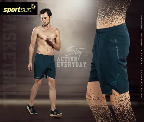 Sport Sun Solid Men Micro Shorts Teal SM 01