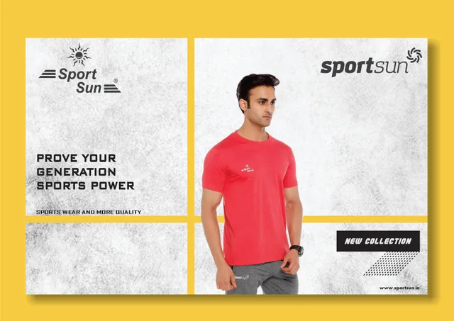 Sport Sun Self Design Men Red Round Neck Cotton T Shirt SS 01