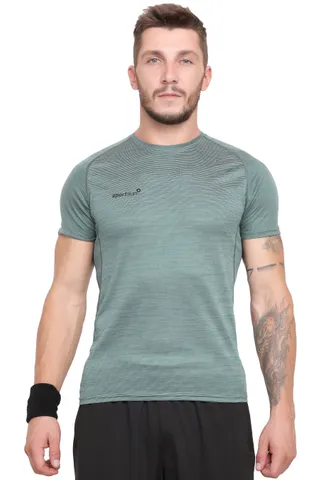 Sport Sun Solid Men Green Cool Run T Shirt CRT 01