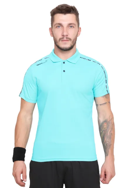 Sport Sun Solid Men Max Polo Sea Green T Shirt TMP 02