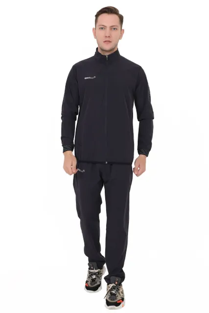 Sport Sun Solid Men NS Lycra Navy Blue Running Track Suit NSRT 01