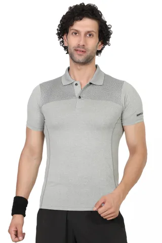 Sport Sun Printed Men Light Grey Polo T Shirt MPP 02