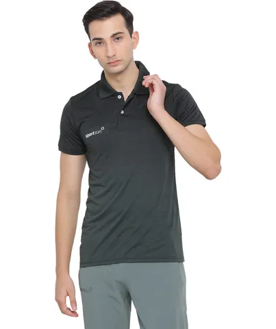 Sport Sun Stripe Polo Milange Olive T Shirt For Men SPM 01