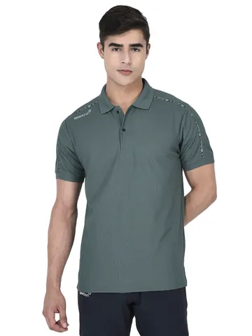 Sport Sun Solid Men Max Polo Green T Shirt TMP 02