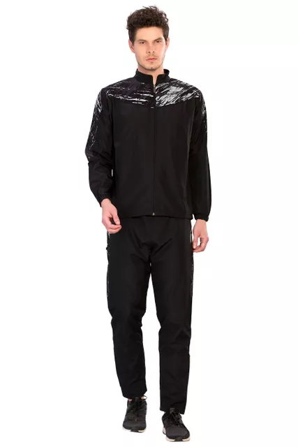 Sport Sun Printed Men Micro Poly Track Suit Black 1182