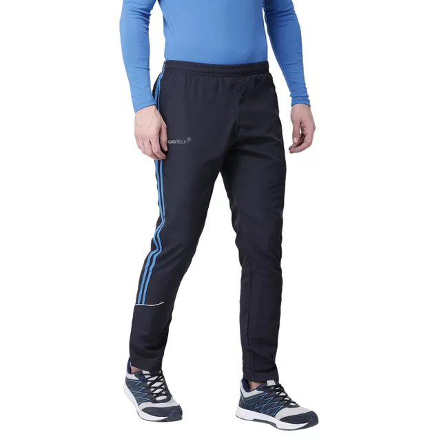 Sport Sun Self Design Men Navy Blue Micro Track Pant