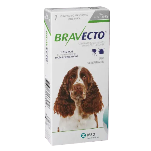 Bravecto 500mg Dogs (10 - 20Kg) Tick and Flea Prevention
