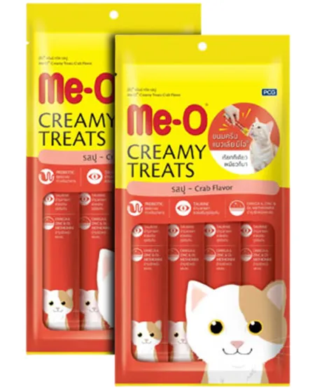 Me-O Creamy Crab Creamy Treats For Cat and Kitten (2 Pack)