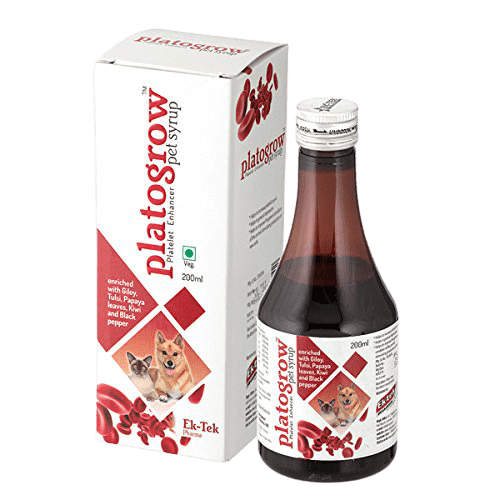 Platogrow Platelet Enhancer Pet Syrup -  200ml (for Dogs & Cats)