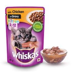 Whiskas Kitten (2-12 months) Wet Food - Chicken in Gravy Flavor