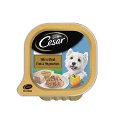 Cesar Adult Wet Dog Food - White Meat Fish and Vegetables Flavor