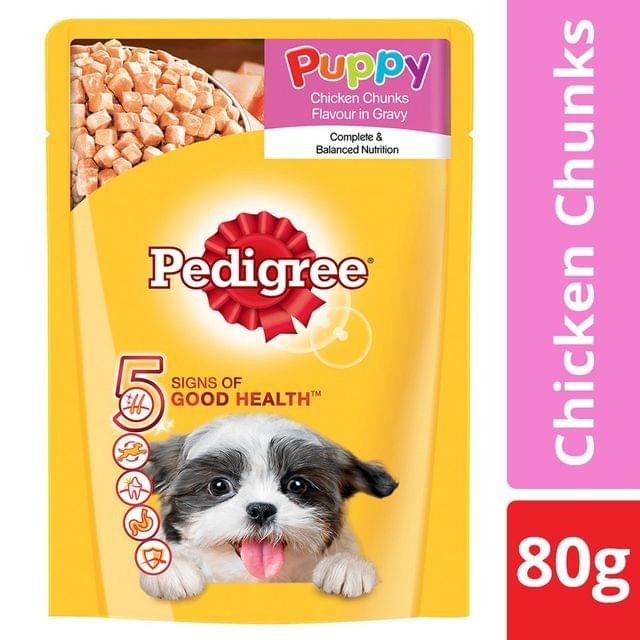 Pedigree Puppy Chicken Chunks in Gravy Wet Dog Food - 80 g