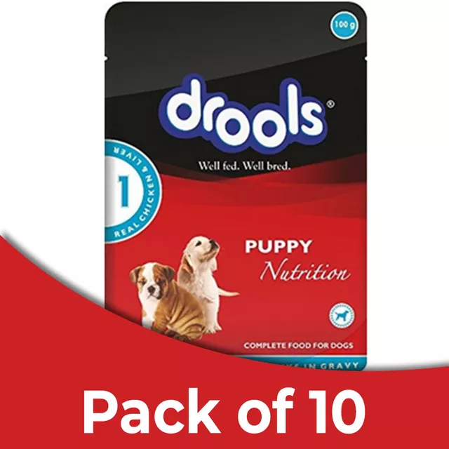 Drools - Real Chicken and Chicken Liver Keema for Puppy (Pack of 10)