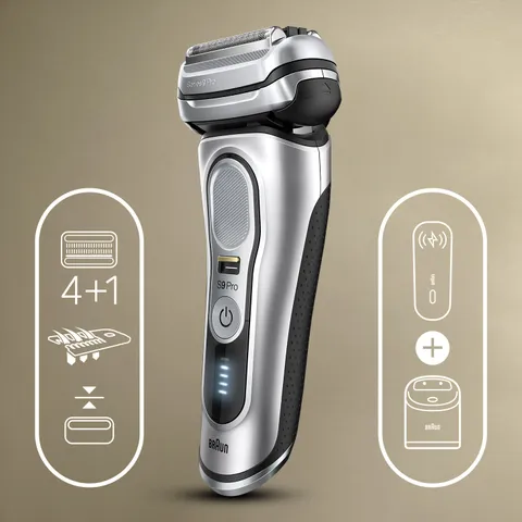 Series 9 Pro 9477cc Wet & Dry Shaver with 5-in-1 SmartCare Center and PowerCase, Silver