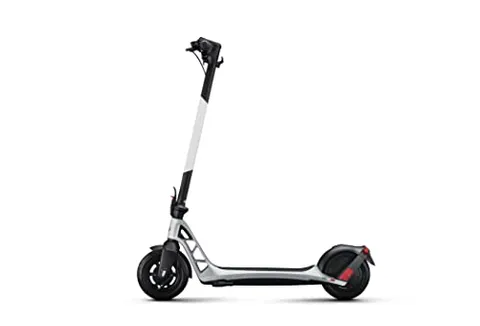 Alfa Romeo ARO Foldable Electric Scooter, Super Quick Charge in 3Hrs, Powerful 350W Brushless Motor, Max Range 40Km, 8.5" Pneumatic Tubeless Tires, Rear E-ABS electronic brakes - White